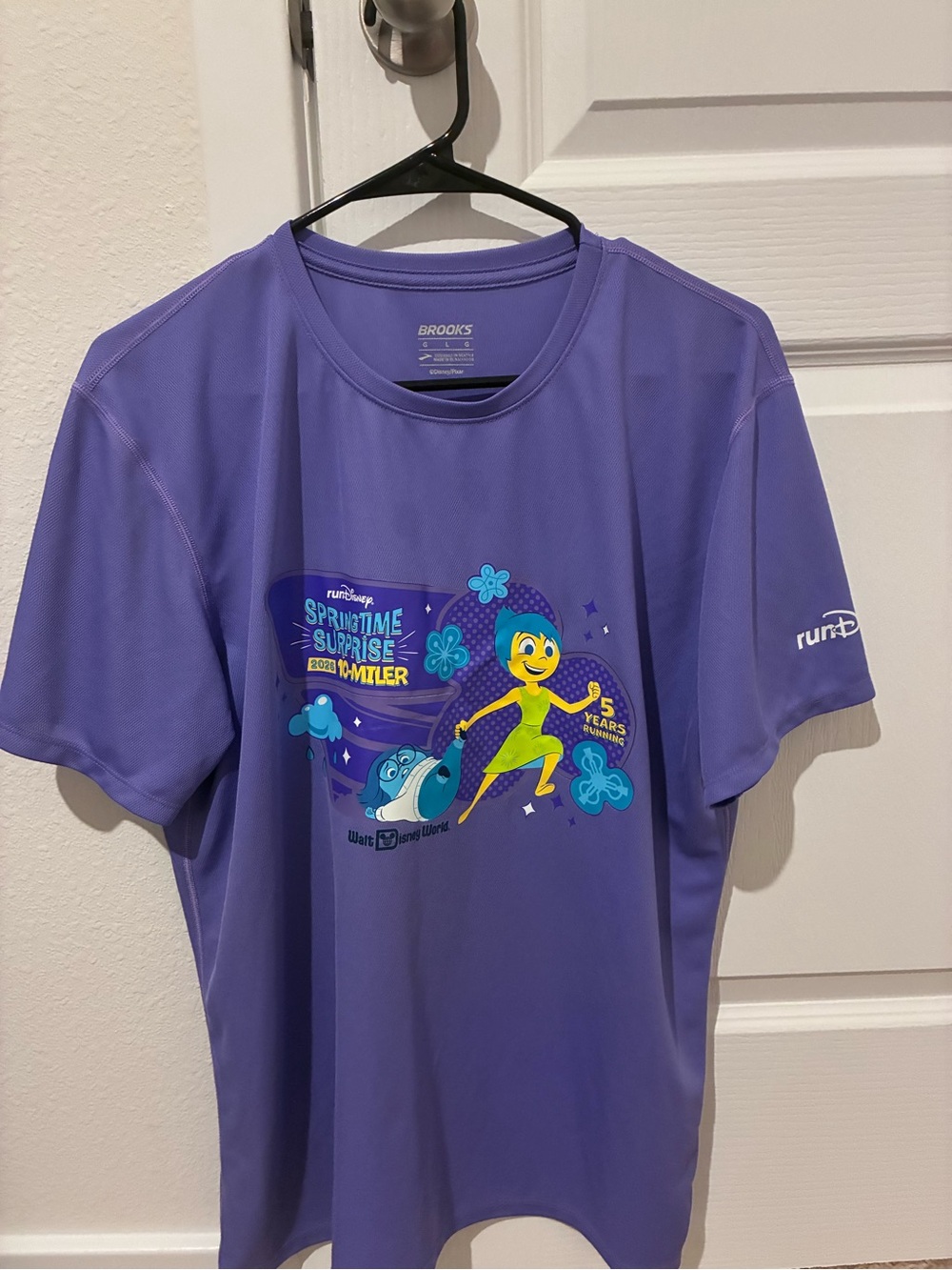 Brooks Purple Graphic Run Tee with Yellow & Aqua Character